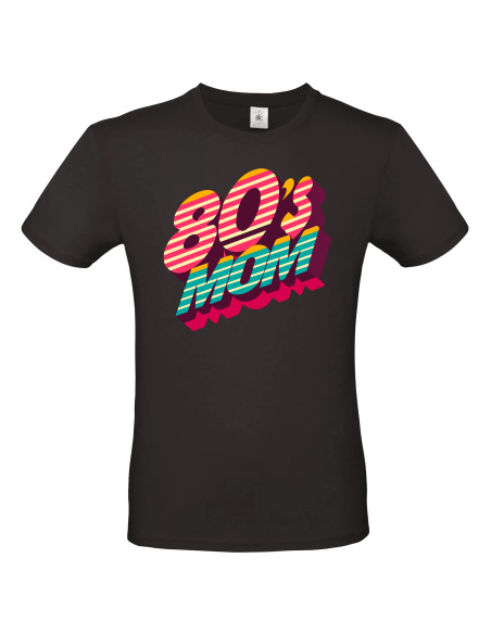 T-shirt 80's Mom rayures Homme - Edition Fête des Mères avant