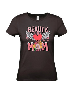 T-shirt Beauty Mom coeur ailes Femme - Edition Fête des Mères avant