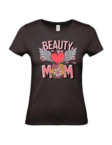 T-shirt Beauty Mom coeur ailes Femme - Edition Fête des Mères avant