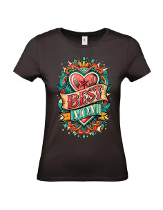 T-shirt Best Mom coeur Femme - Edition Fête des Mères avant
