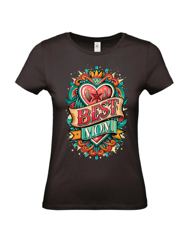 T-shirt Best Mom coeur Femme - Edition Fête des Mères avant
