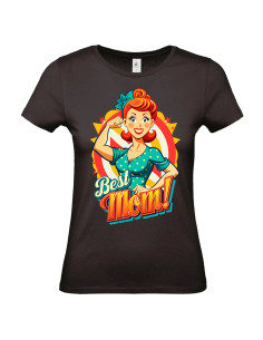 T-shirt Best Mom rétro Femme - Edition Fête des Mères avant