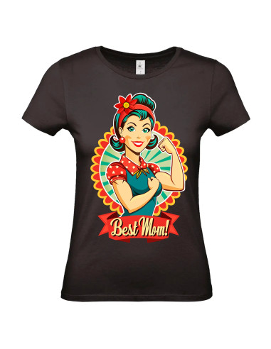 T-shirt Best Mom rétro III Femme - Edition Fête des Mères avant