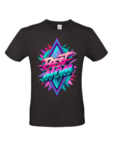 T-shirt Best Mom rose bleu Homme - Edition Fête des Mères avant