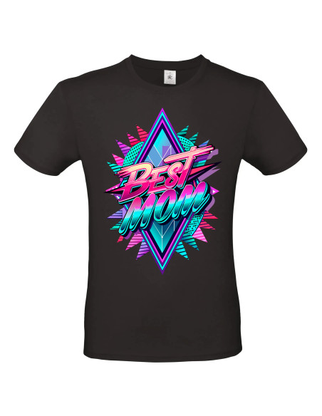 T-shirt Best Mom rose bleu Homme - Edition Fête des Mères avant