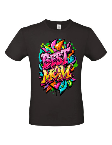 T-shirt Best Mom rose jaune Homme - Edition Fête des Mères avant