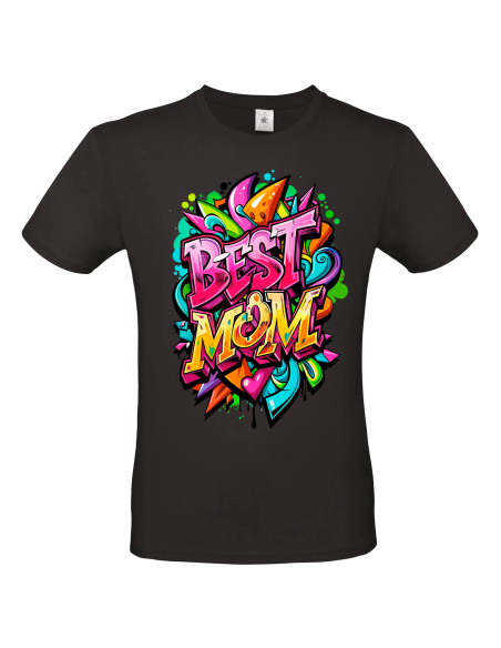T-shirt Best Mom rose jaune Homme - Edition Fête des Mères avant