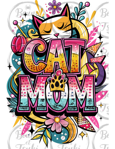 T-shirt Cat Mom - Edition Fête des Mères