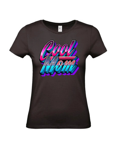 T-shirt Cool Mom rose bleu Femme - Edition Fête des Mères avant