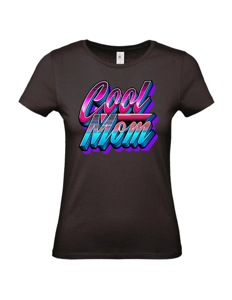 T-shirt Cool Mom rose bleu Femme - Edition Fête des Mères avant
