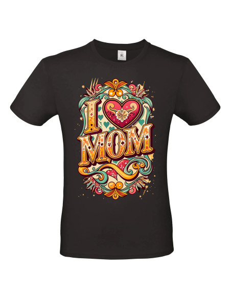 T-shirt I Love Mom rétro Homme - Edition Fête des Mères avant