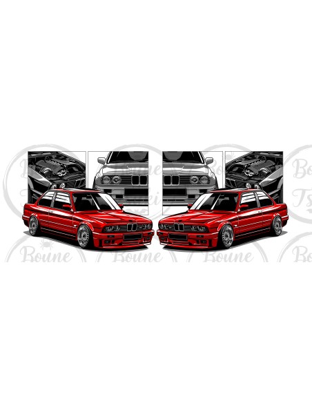 Mug BMW rouge - Edition Voiture