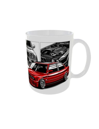 Mug BMW rouge - Edition Voiture droit