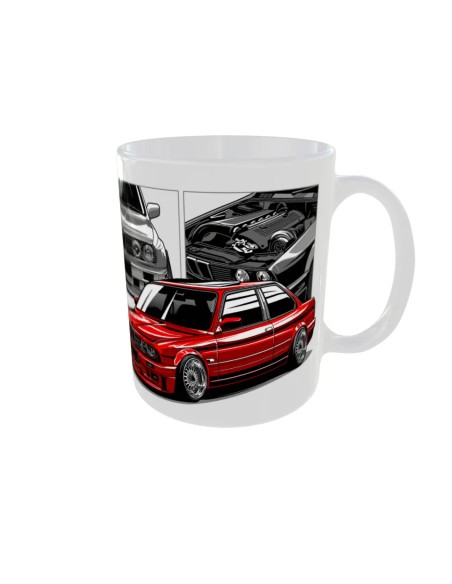 Mug BMW rouge - Edition Voiture droit