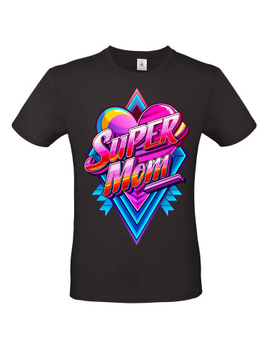 T-shirt Super Mom Coeur Homme - Edition Fête des Mères avant