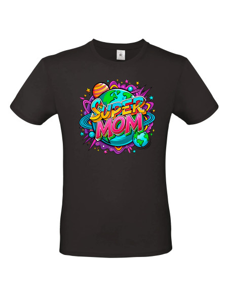 T-shirt Super Mom Planètes Homme - Edition Fête des Mères avant