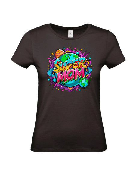 T-shirt Super Mom Planètes Femme - Edition Fête des Mères avant