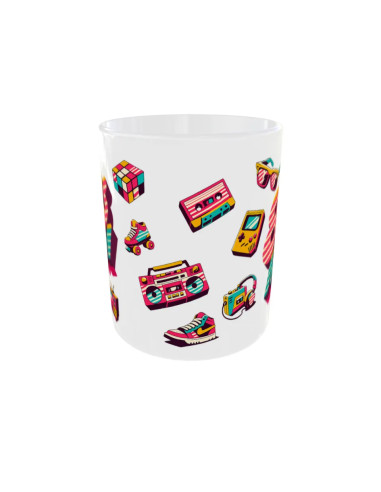 Mug 80's Mom rayures - Edition Fête des Mères avant