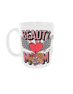 Mug Beauty Mom coeur ailes - Edition Fête des Mères gauche