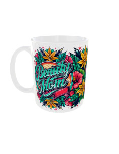 Mug Beauty Mom tropical - Edition Fête des Mères gauche
