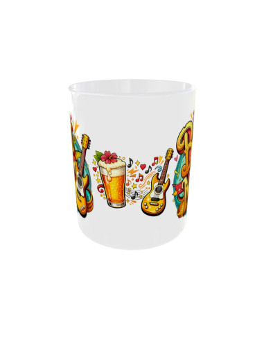Mug Best Mom bière guitare - Edition Fête des Mères avant