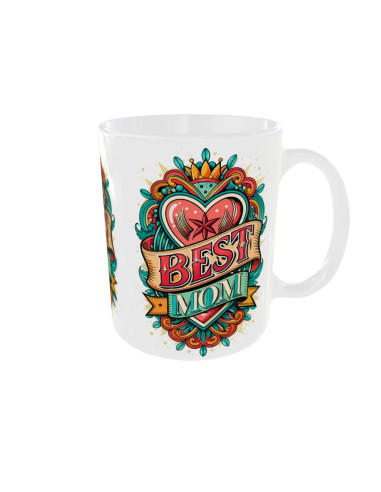 Mug Best Mom coeur - Edition Fête des Mères droit