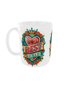 Mug Best Mom coeur - Edition Fête des Mères gauche