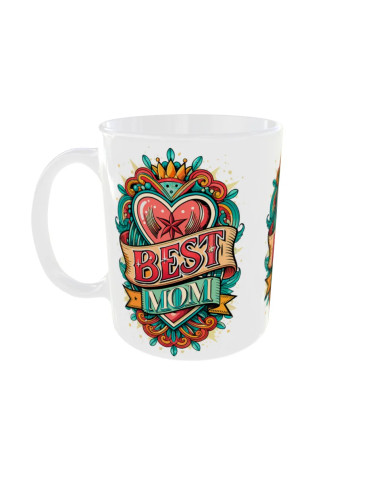 Mug Best Mom coeur - Edition Fête des Mères gauche