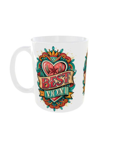 Mug Best Mom coeur - Edition Fête des Mères gauche
