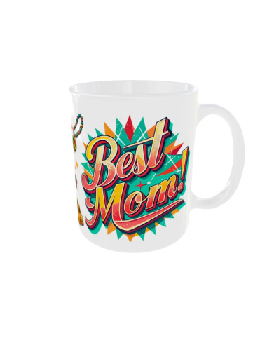 Mug Best Mom rétro II - Edition Fête des Mères droit