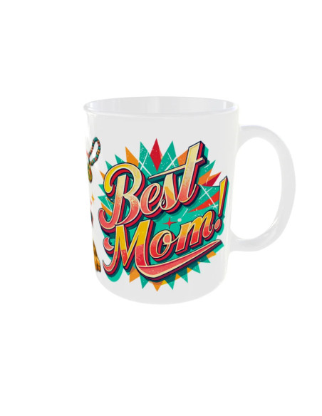 Mug Best Mom rétro II - Edition Fête des Mères droit