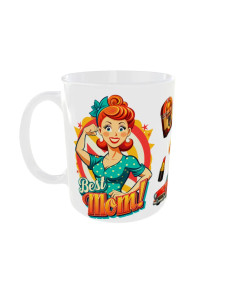 Mug Best Mom rétro - Edition Fête des Mères gauche
