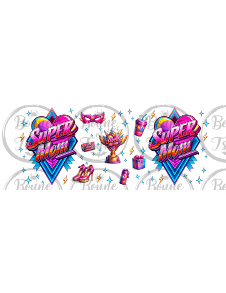 Mug Super Mom coeur - Edition Fête des Mères