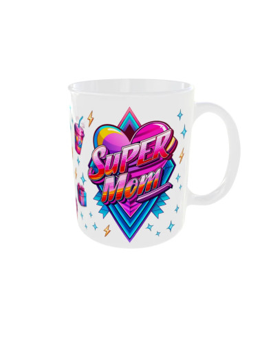 Mug Super Mom coeur - Edition Fête des Mères droit