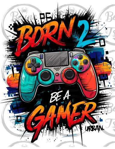 T-shirt Born to be a gamer - Edition Jeux vidéo