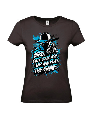 T-shirt Bro blue Femme - Edition Jeux vidéo avant