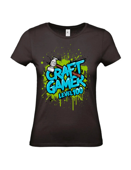 T-shirt Craft Gamer Femme - Edition Jeux vidéo avant