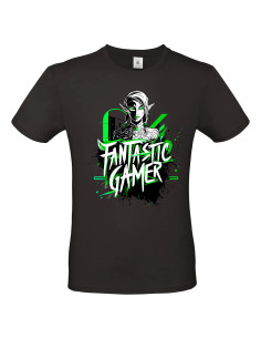 T-shirt Fantastic Gamer vert Homme - Edition Jeux vidéo avant