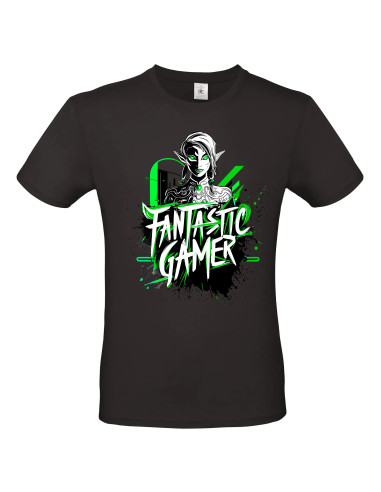 T-shirt Fantastic Gamer vert Homme - Edition Jeux vidéo avant